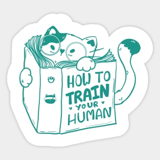 How to Train Your Human-Teal Sticker